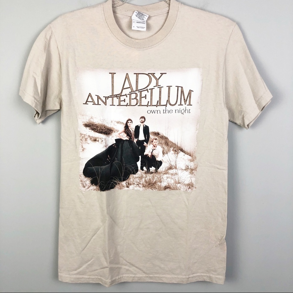 LADY ANTEBELLUM Tour Tee Band Graphic Beige Small